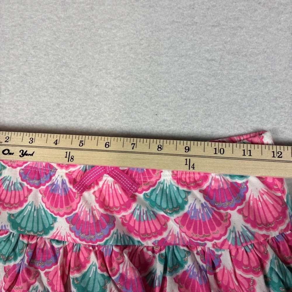 Tommy Bahama Skort Girls Medium 7/8 Pink Seashell Print Ruffle Beach Vacation